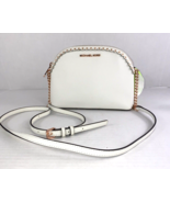 Michael Kors Crossbody Bag  Jet Set Medium Dome Scalloped Grommet White B2E - $84.14