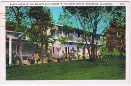 California Postcard Santa Monica Mountains Will Rogers Ranch House - £2.33 GBP