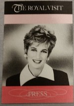 PRINCESS DIANA - VINTAGE ORIGINAL U.S. PRESS PASS FOR ROYAL TRIP TO THE ... - £30.36 GBP