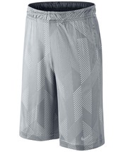 Nike Boys Geo-Print Training Shorts Color Grey Size Large - £29.50 GBP