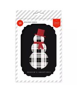 Green Inspired 16ct Snowman Holiday Greeting Card &amp; Envelope with Inside... - $14.26 CAD