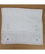 Vintage Crochet Dresser Doily Approx 17x11 Inch w/ Cutouts Ivory - €10,42 EUR