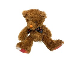 American Greeting Candy Corn Bear Plush Stuffed Animal Toy Teddy 11 in Tall Brow - £11.76 GBP