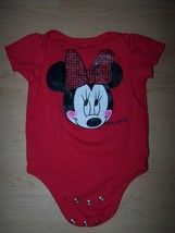Disney Minnie Mouse Girls Short Sleeve Snap Tee Size 6-9 Months - £7.84 GBP