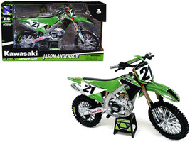 Kawasaki KX450SR Dirt Bike Motorcycle #21 Jason Anderson Green and Black... - $85.56