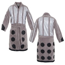 Doctor Who Silver Dalek Design Terry Cloth Bath Robe New Unworn ONESIZE-FITS-ALL - £42.52 GBP