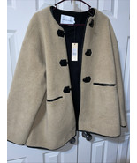 Rebecca Minkoff Faux Shearling Toggle Jacket  sz L new - $2,269.22 MXN