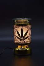 Electric Marijuana GOLD Metal Touch Aroma Lamp/Oil Warmer/Wax Burner/Nite Lamp - £17.28 GBP