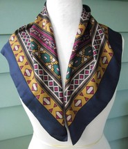 Totes Scarf Southwestern Primitive Aztec Print 26 ½ X 25 &quot; Made In Italy Vintage - £7.70 GBP