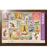 Yoga Cats 1000 Piece Jigsaw Puzzle From Eurographics 19&quot;x26&quot; Excellent C... - $19.14 CAD