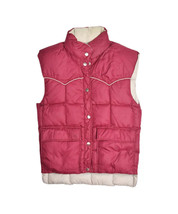 Vintage Swan Brand Goose Down Puffer Vest Jacket Womens L Quilted Ski Snow - £18.60 GBP