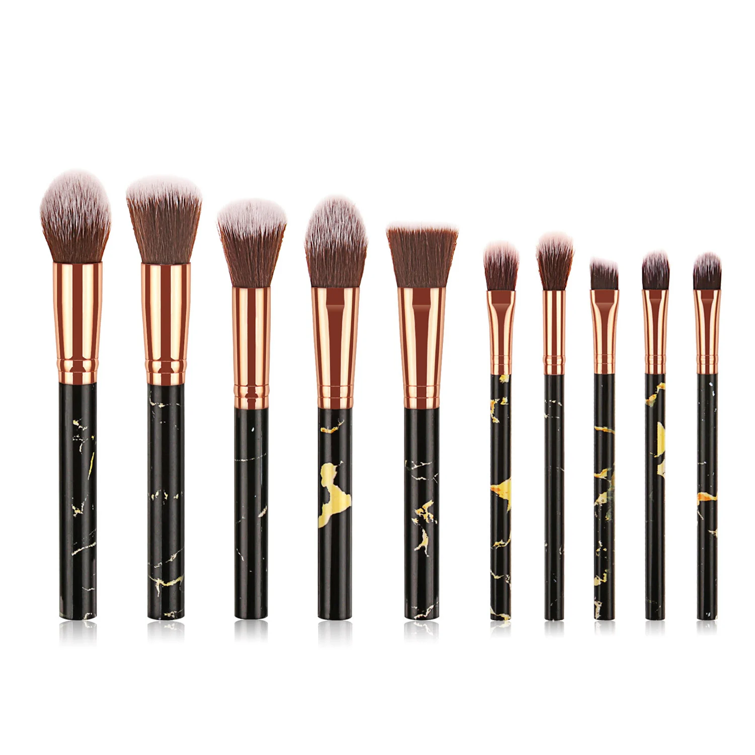 SAIANTTH marble pattern makeup brushes kit 10pcs/set professional make up brush  - $64.73