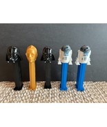 STAR WARS CHARACTERS PEZ DISPENSERS Darth Vader C3PO R2-D2 Lot of 5 - $11.34