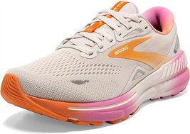 Brooks women&#39;s adrenaline gts23 medium in Sand/Sunset/Fuchia - £85.26 GBP