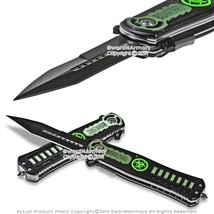 Spring Assisted Open Tactical Knife Zombie Green Biohazard Emblem Glass ... - €7,58 EUR