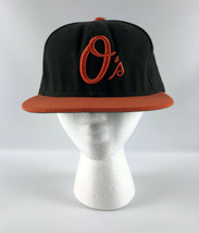 Baltimore Orioles Baseball Hat Black Orange New Era 59Fifty 2006-08 Size 7 3/8 - £15.50 GBP