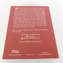 New York Public Library Desk Reference PB 1989 Ultimate 1 Volume Information - £9.16 GBP