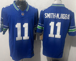 Men’s Jaxon Smith-Njigba #11 Stitched Jersey Royal Blue Green White - $45.00