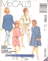 McCall&#39;s Sewing Pattern 3788 Size Tall 12 Girls&#39; Dress Top Skirt Pants Shorts - £5.08 GBP