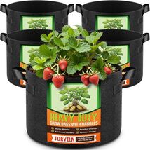 5 Pack 5 Gallon Heavy-Duty Grow Bags - Breathable Planters for All Plants - $30.64