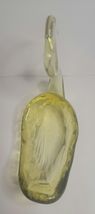 Yellow Glass Swan Dish with Hollow Neck image 3