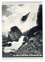 Brass Rail Restaurant Wine &amp; Liquor List 1930&#39;s Niagara Falls New York - £50.84 GBP