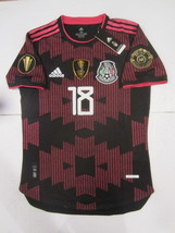 Andres Guardado Mexico Gold Cup Champions Match Black Home Soccer Jersey 2020-21 - £71.94 GBP