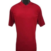 Log-in Uomo Men&#39;s Red V-Neck T-Shirt Ribbed Pattern Short Sleeves Size S... - £27.53 GBP