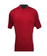 Log-in Uomo Men&#39;s Red V-Neck T-Shirt Ribbed Pattern Short Sleeves Size S... - £27.43 GBP