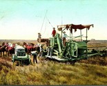 Vtg Postcard 1908 M. Reider Pub - Harvesting Scene - Farm Equipment - $5.31