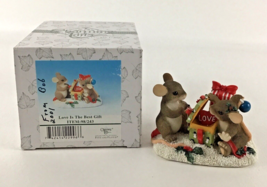 Charming Tails ‘Love is the Best Gift’ Mice Mouse Figurine Figure Enesco - $34.60