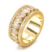 New Men Ring Fashion Boho 585 Gold Single Row Cut Zircon Finger Knuckle Rings fo - £10.41 GBP