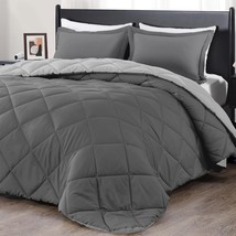 Downluxe King Size Comforter Set - Charcoal And Grey King Comforter,, 20... - $1,125.50 MXN