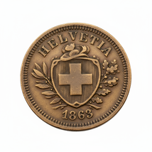 Medaglia Fantasy Helvetia 1863 - Restrizione storica svizzera per... - $18.58 CAD