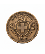 Medaglia Fantasy Helvetia 1863 - Restrizione storica svizzera per... - $18.59 CAD