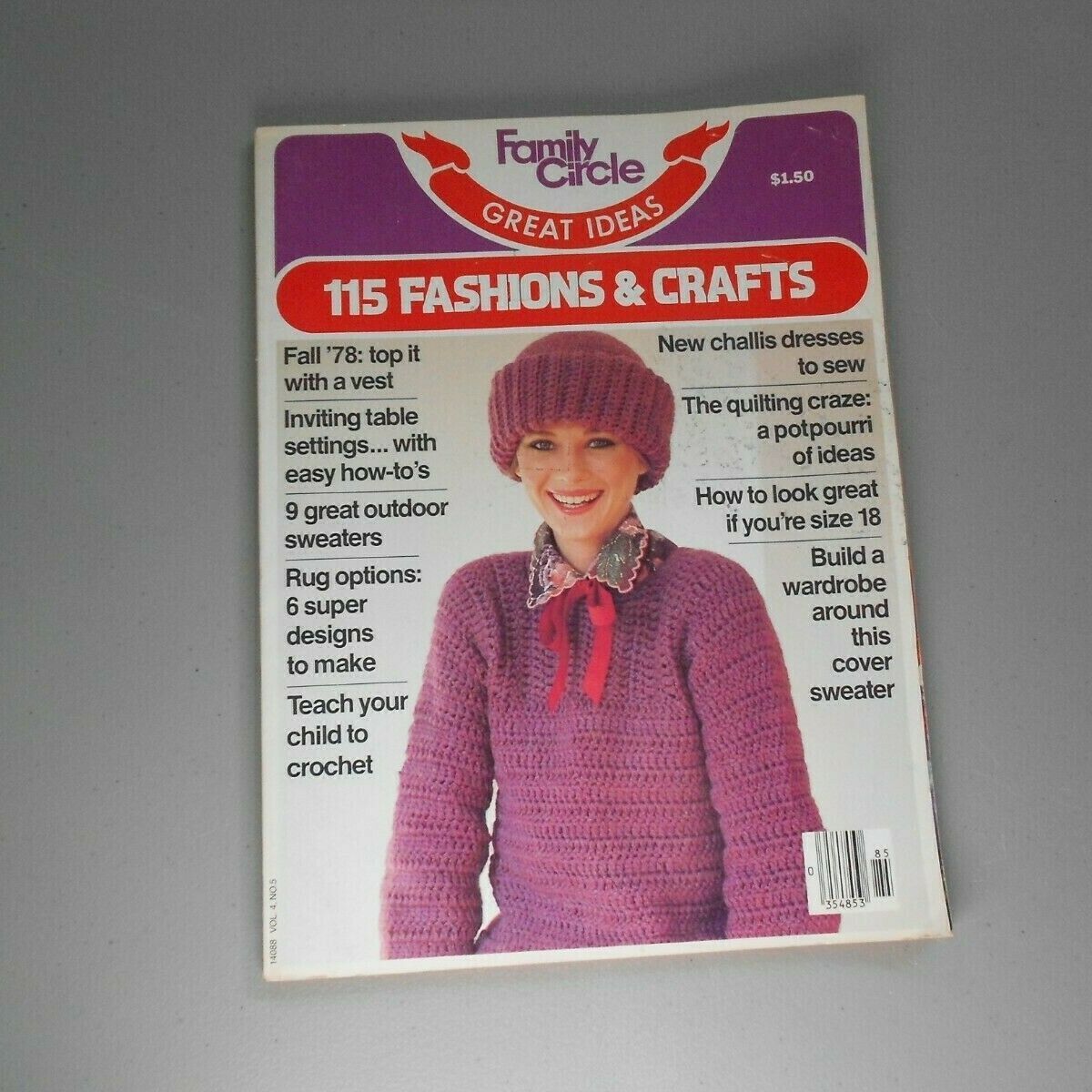 Family Circle-Great Ideas-&quot;115 Fashions &amp; Crafts&quot;- &#39;78-Knit,Crochet,Sewi... - $10.00
