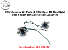 2 Pcs 158-905-00 HELLA OEM H7 Headlight Bulb Socket Retainers Holders Ad... - $14.84