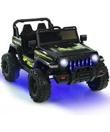 12V Kids Ride-on Jeep Car with 2.4 G Remote Control-Black &amp; Green - Colo... - €275,92 EUR