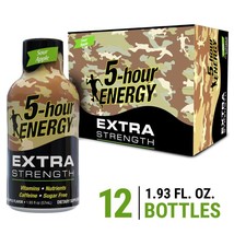 Sour Apple Extra Strength 5 Hour Energy Shots 12 Pack - £27.93 GBP