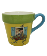 Vintage 1999 Mary Engelbreit Teleflora Gift Ceramic Pot Coffee Mug, Planter - £10.52 GBP