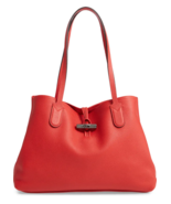 Longchamp Roseau Essential Medium Leather Tote Bag Shopper ~NIB~ Red - $341.55