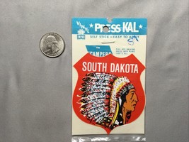ORIGINAL VINTAGE TRAVEL DECAL INDIAN SOUTH DAKOTA Luggage Camper Sticker - $19.78