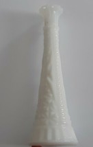Vintage Milk Glass 9&quot; Tall White Vase  Wedding Decor Flowers  - $9.90