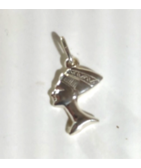925 Sterling Silver Egyptian Queen Nefertiti Charm Pendant Very Small - $16.80 CAD