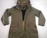 Land’s End Size M 10-12 Brown Coat Removable Hood  - $48.41