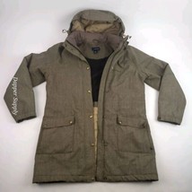 Land’s End Size M 10-12 Brown Coat Removable Hood  - £38.57 GBP