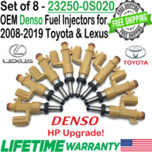 OEM 8Pcs DENSO HP Upgrade Fuel Injectors for 2008-2019 Lexus Toyota 4.6L 5.7L V8 - £148.07 GBP