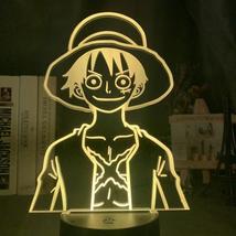 Monkey D. Luffy Anime LED Lamp (One Piece), Room Decor, Gifts, Led Light Bedside - £24.22 GBP