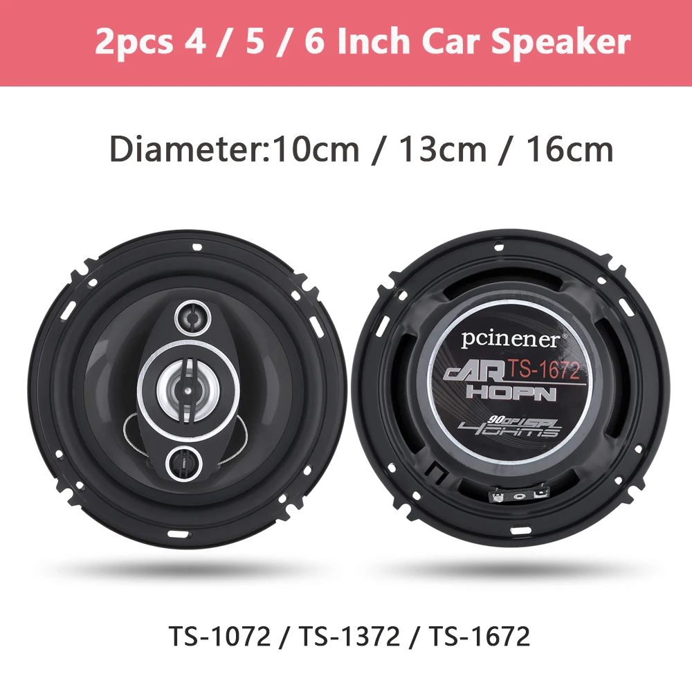 2Pcs 4/5/6 Inch Car Speakers 10cm/13cm/16cm Subwoofer Car Audio Music Stereo - £47.68 GBP+