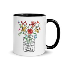 Happiness Is Being A Gaga Flower Mug, For Mother&#39;s Day Gift Form Granddaughter,  - $18.76+